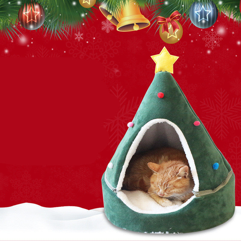 Weihnachtliches Haustierbett