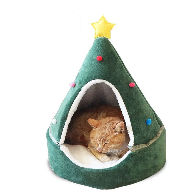 Weihnachtliches Haustierbett